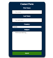Contact Form built using HTML5 and CSS3.