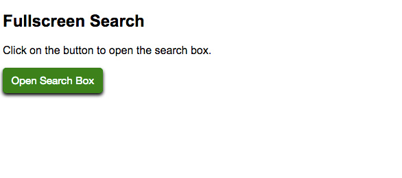 Full Screen Search Box